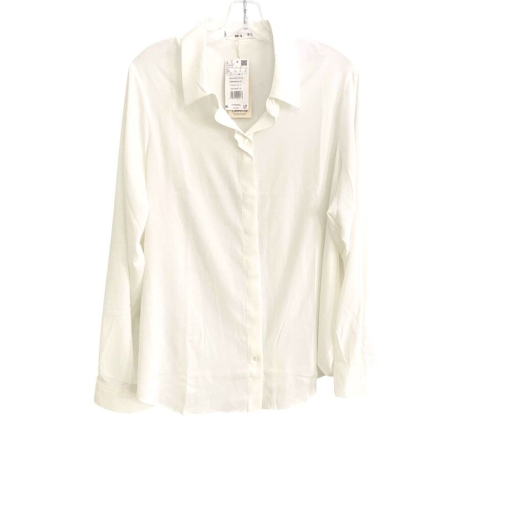 NWT Mango MNG White Button Down Shirt Sz 2XL